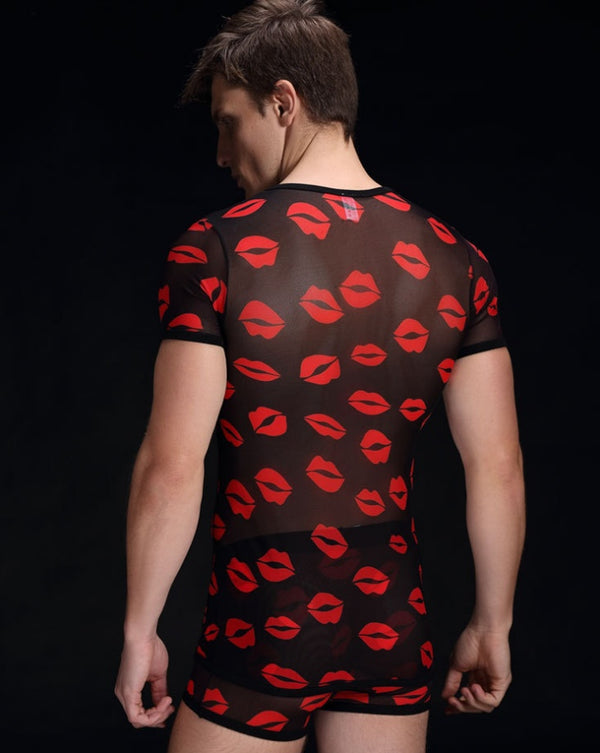 Men's Kiss Me Mesh Tank Top