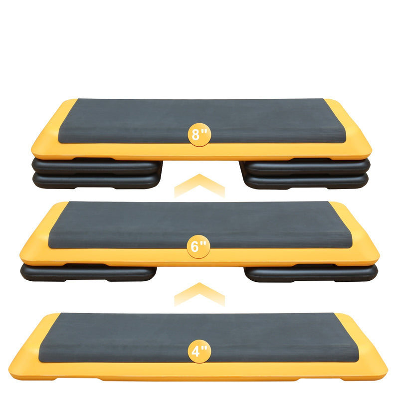 Adjustable Aerobic Stepper Fitness Stepper With 4 Lifts Fitness And Exercise Platform Trainer