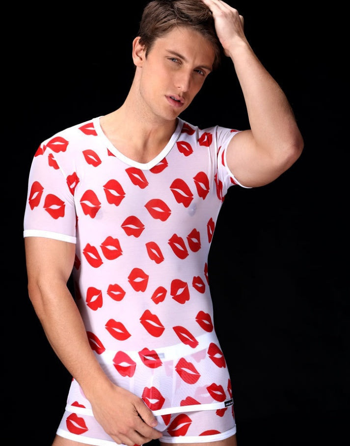 Men's Kiss Me Mesh Tank Top