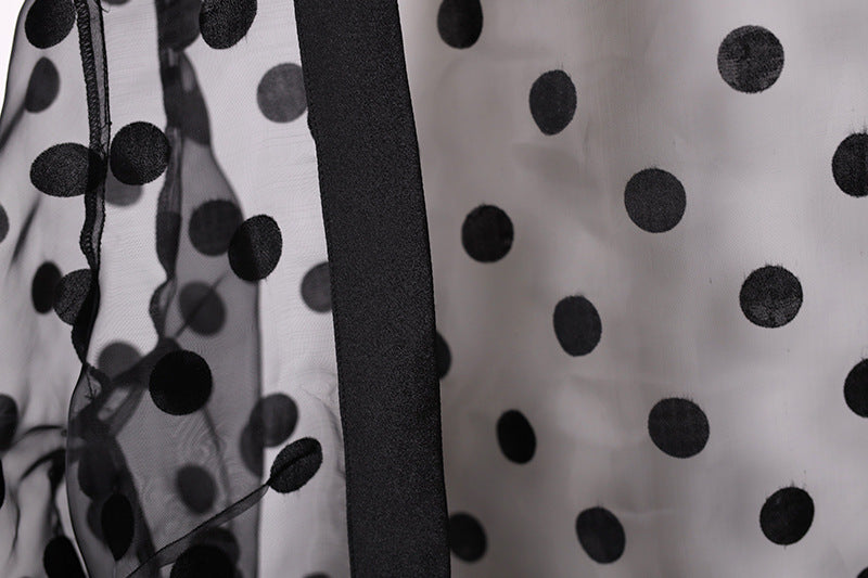 Clothes Middle East Apparel Women's Cross-border Polka Dot Perspective Cardigan Long Shawl