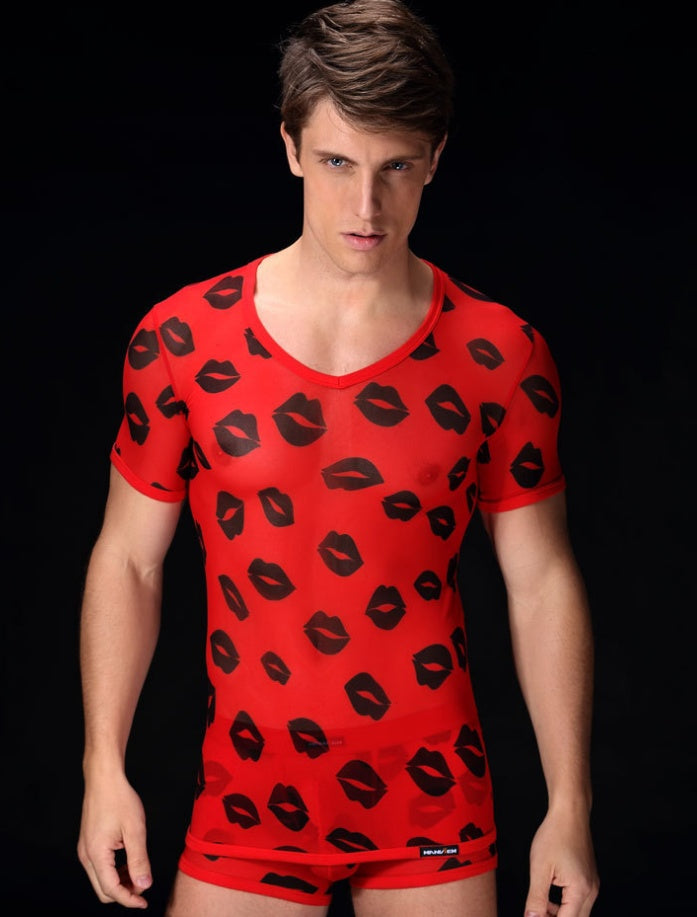 Men's Kiss Me Mesh Tank Top