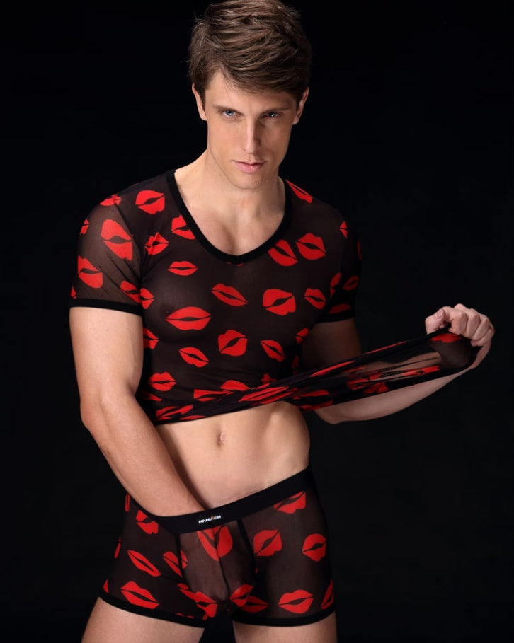 Men's Kiss Me Mesh Tank Top