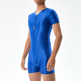 Base Bodysuit Men's Shiny Shiny Silky Tight