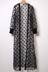 Clothes Middle East Apparel Women's Cross-border Polka Dot Perspective Cardigan Long Shawl
